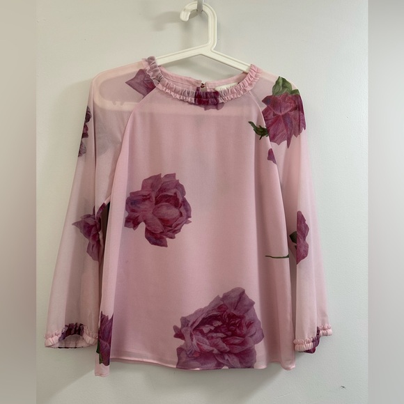 Ted Baker London Pink Floral Blouse - Picture 1 of 3